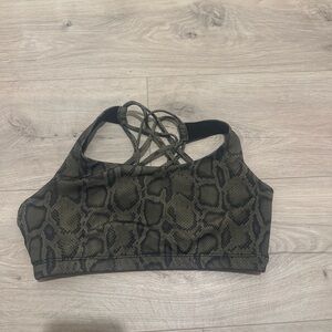 Onzie Black and Snake Pattern Bra